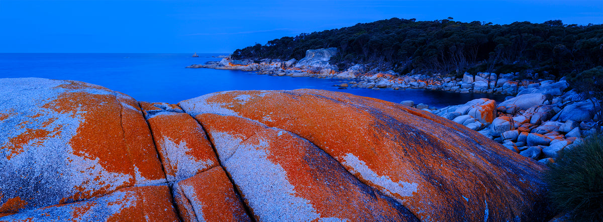 Blue Hour, Bay of Fires, TAS, photographed by Mitchell Burns