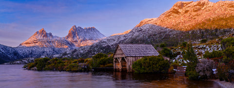 Boat Shed — Cradle Mountain, TAS, photographed by Mitchell Burns — illustrative Black + Black corner detail
