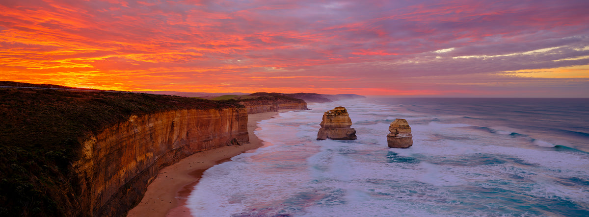 Red Dawn, Twelve Apostles / Port Campbell, VIC, photographed by Mitchell Burns
