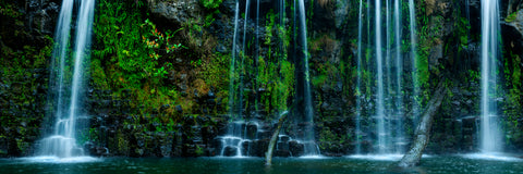 Cascade — Tchupala Falls, QLD, photographed by Mitchell Burns — illustrative Black + Black corner detail